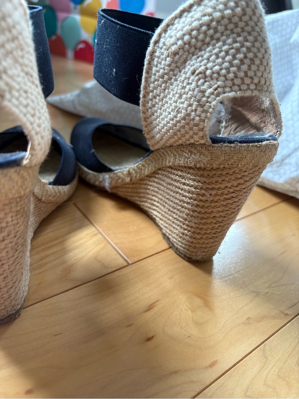 André Assous Anouka Espadrille Wedge Sandal in Navy Women’s Size 8 - Picture 6 of 9